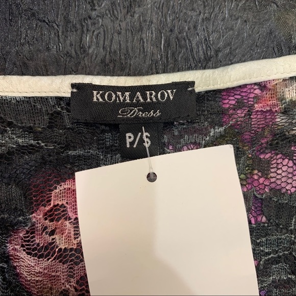 KOMAROV Floral Print Lace-Up Gown - Picture 6 of 7